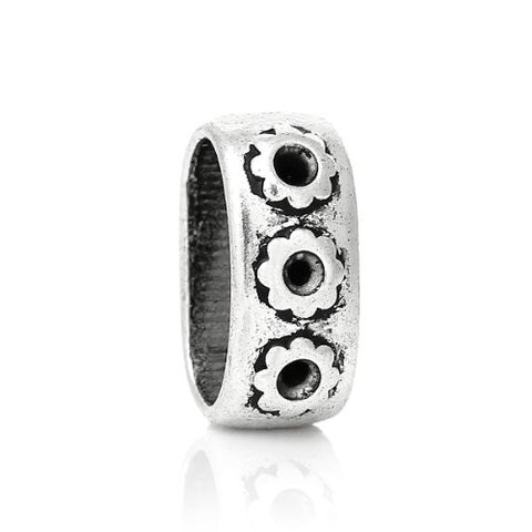 Charm Beads for Leather Bracelet/watch Bands or Wrist Bands (Flower Pattern) - Sexy Sparkles Fashion Jewelry - 1