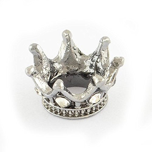 Princess Crown with Clear  Crystals Charm European Bead Compatible for Most European Snake Chain Bracelet - Sexy Sparkles Fashion Jewelry - 1
