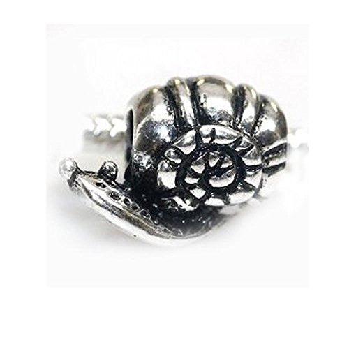 Snail Slide on Charm European Bead Compatible for Most European Snake Chain Bracelet