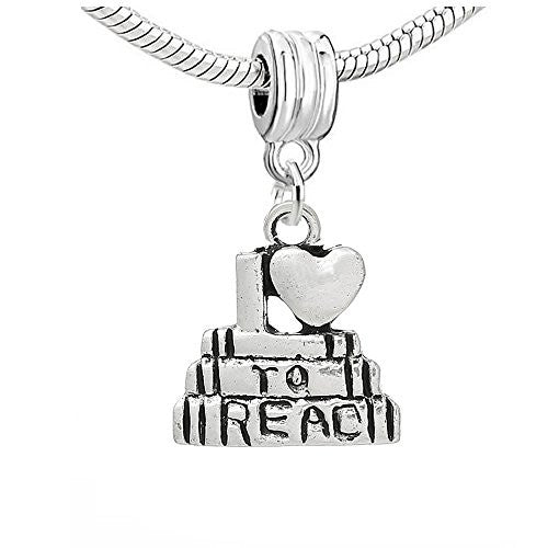 I Love To Read Charm Pendant