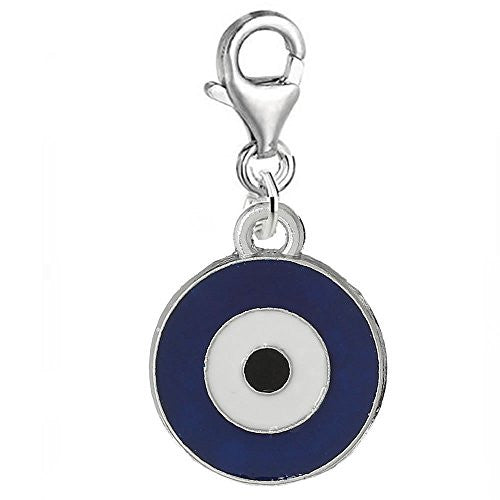 Evil Eye Clip on Pendant for European Charm Jewelry w/ Lobster Clasp - Sexy Sparkles Fashion Jewelry