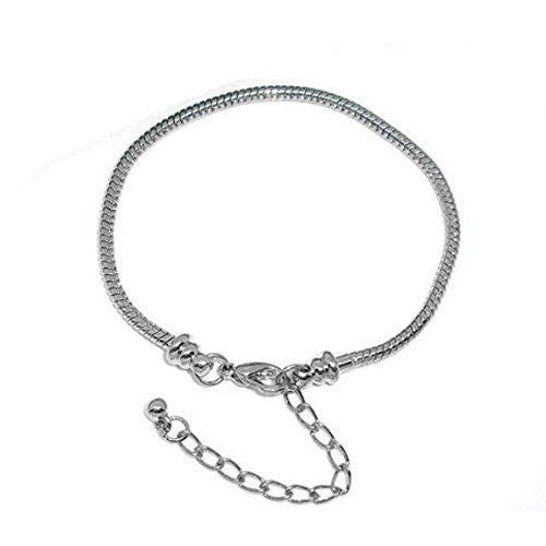 European Style Charm Bracelet 7 with Additional 1 1/2 Inch Extension! - Sexy Sparkles Fashion Jewelry - 1