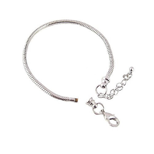 Childrens Kids Bracelet Fits 6- 8 Snake ChainStarter Master Lobster Clasp for European Beads - Sexy Sparkles Fashion Jewelry - 1