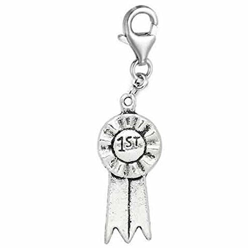 1st Place Ribbon Clip on Charm Pendant for European Jewelry w/ Lobster Clasp - Sexy Sparkles Fashion Jewelry