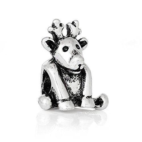 Christmas Reindeer European Charm for Snake Chain Charm Braclets - Sexy Sparkles Fashion Jewelry - 1
