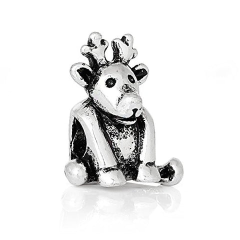 Christmas Reindeer European Charm for Snake Chain Charm Braclets - Sexy Sparkles Fashion Jewelry - 1