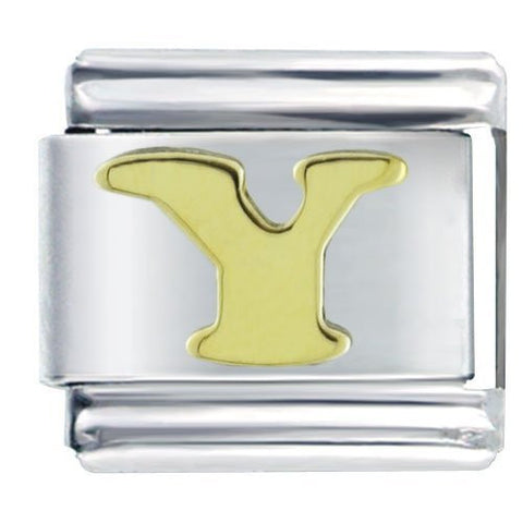 Gold plated base Letter Y Italian Charm Bracelet Link - Sexy Sparkles Fashion Jewelry - 4