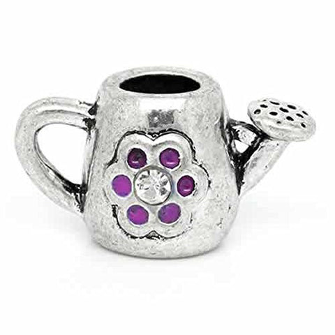 Purple Resin Lantern w/ Dots Bead Spacer For Snake Chain Charm Bracelet - Sexy Sparkles Fashion Jewelry - 1