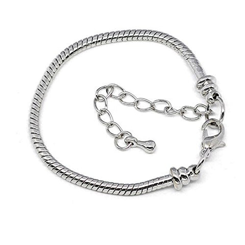 Childrens Kids Bracelet Fits 6- 8 Snake ChainStarter Master Lobster Clasp for European Beads - Sexy Sparkles Fashion Jewelry - 3