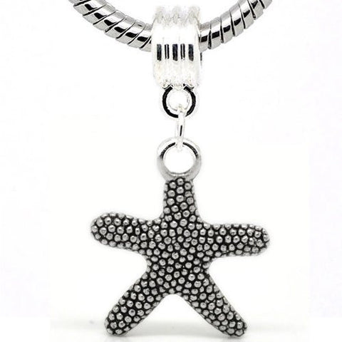 Starfish Charm Dangle European Bead Compatible for Most European Snake Chain Bracelet - Sexy Sparkles Fashion Jewelry - 2