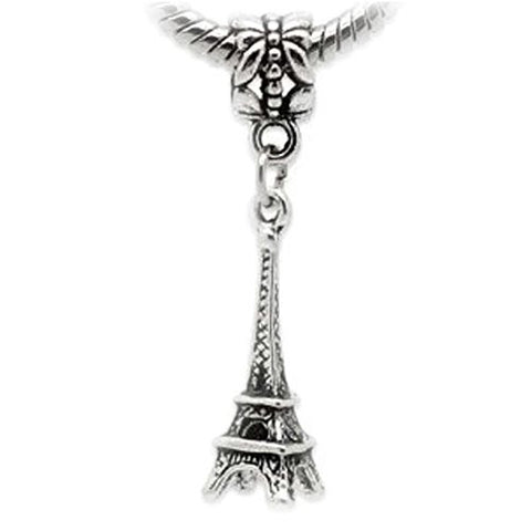 Eiffel Tower Charm 3D Dangle Charm European Bead Compatible for Most European Snake Chain Bracelet - Sexy Sparkles Fashion Jewelry - 1