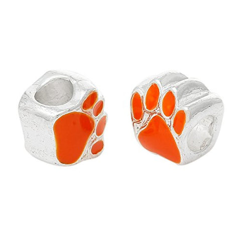 Orange Bear Paw Charm Bead - Sexy Sparkles Fashion Jewelry - 2