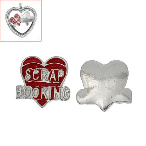 Scrap Booking Floating Charm For Glass Living Memory Lockets - Sexy Sparkles Fashion Jewelry - 3