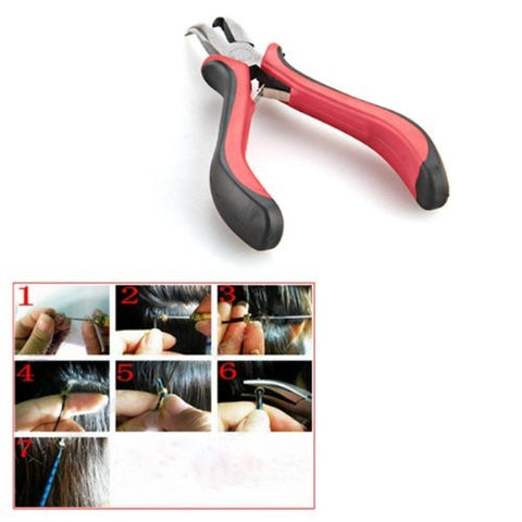 New Hair Extension Metal Plier Tool + Wood Hook tool + 100 Black 5mm Micro Link Beads - Sexy Sparkles Fashion Jewelry - 2
