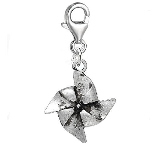 Pinwheel Charm Clip on for Bracelet Charm Pendant for European Jewelry with Lobster Clasp - Sexy Sparkles Fashion Jewelry
