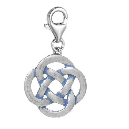 Celtic Knot Clip On For Bracelet Charm Pendant for European Charm Jewelry w/ Lobster Clasp