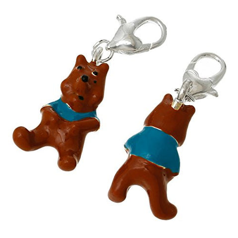 Happy Bear Clip on for Bracelet Charm Pendant or Neckless - Sexy Sparkles Fashion Jewelry - 2