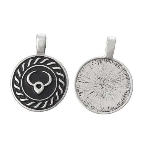 Round Constellation Taurus Zodiac Sign Charm Pendant for Necklace - Sexy Sparkles Fashion Jewelry - 3