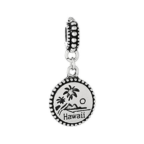 State Charm Bead Spacer (Hawaii)Spacer Bead for European Snake Chain Charm Bracelet - Sexy Sparkles Fashion Jewelry - 1