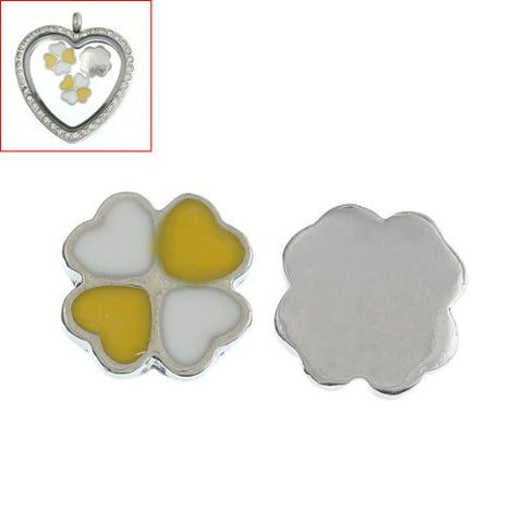 Flower Floating Charms For Glass Living Memory Lockets - Sexy Sparkles Fashion Jewelry - 3
