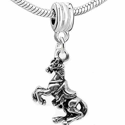 Horse 3D Dangle Charm European Bead Compatible for Most European Snake Chain Bracelet - Sexy Sparkles Fashion Jewelry - 1