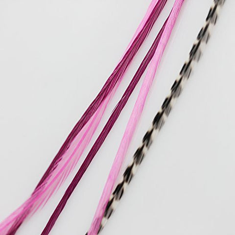 Genuine 4- 7 Pinks & Purples Feathers for Hair Extension! 5 Feathers - Sexy Sparkles Fashion Jewelry - 5