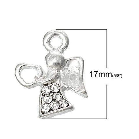 Angel with Clear  Crystals Bead Compatible for Most European Snake Chain Bracelet - Sexy Sparkles Fashion Jewelry - 2