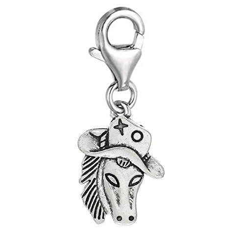 Horse Head Clip On For Bracelet Charm Pendant for European Charm Jewelry w/ Lobster Clasp - Sexy Sparkles Fashion Jewelry