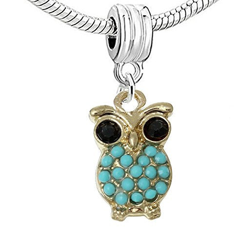 Dangling Owl Charm Bead for European Snake Chain Charm Bracelet - Sexy Sparkles Fashion Jewelry