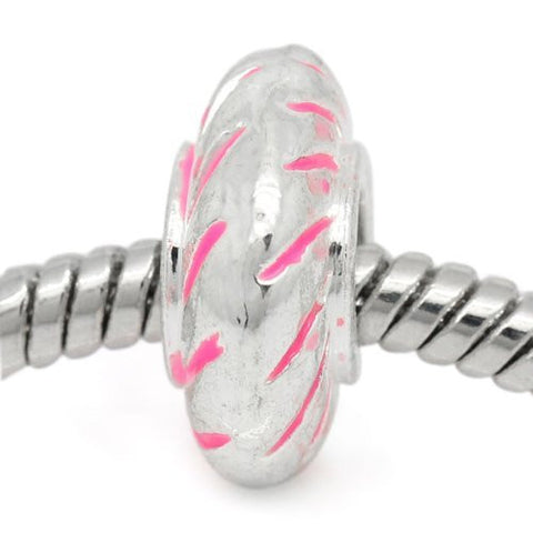 Round Floresent Bead Compatible for Most European Snake Chain BraceletFor Snake Chain Bracelet (Pink) - Sexy Sparkles Fashion Jewelry - 4