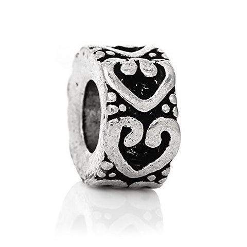 Heart Bead Compatible for Most European Snake Chain Bracelet - Sexy Sparkles Fashion Jewelry - 1