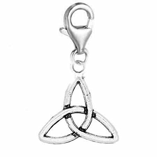 Celtic Knot Pendant for European Clip on Charm Jewelry w/ Lobster Clasp