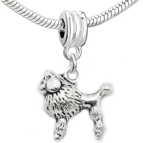 Puddle Dangle Dog Charm European Bead Compatible for Most European Snake Chain Bracelet - Sexy Sparkles Fashion Jewelry
