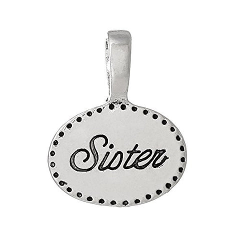 Sister charm Pendant for Necklace - Sexy Sparkles Fashion Jewelry - 1