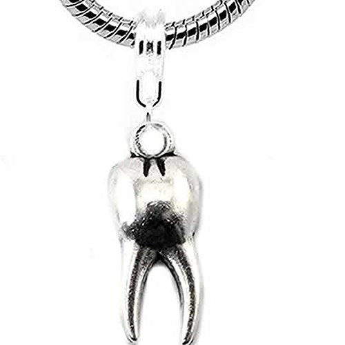 Tooth Charm Dangle Bead Spacer For Snake Chain Charm Bracelet - Sexy Sparkles Fashion Jewelry