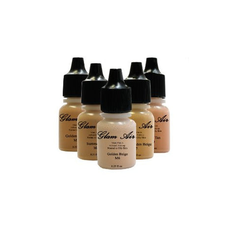 Set of 16 Shades of Glam Air Matte Airbrush Makeup Foundation Water Based Long Lasting 0.25oz Bottles (Great for Normal to Oily Skin) - Sexy Sparkles Fashion Jewelry - 4