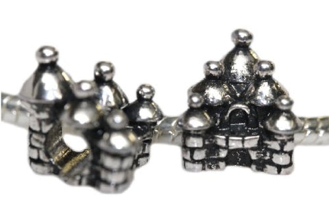 Castle Bead Charm Spacer For Snake Chain Charm Bracelet - Sexy Sparkles Fashion Jewelry - 1