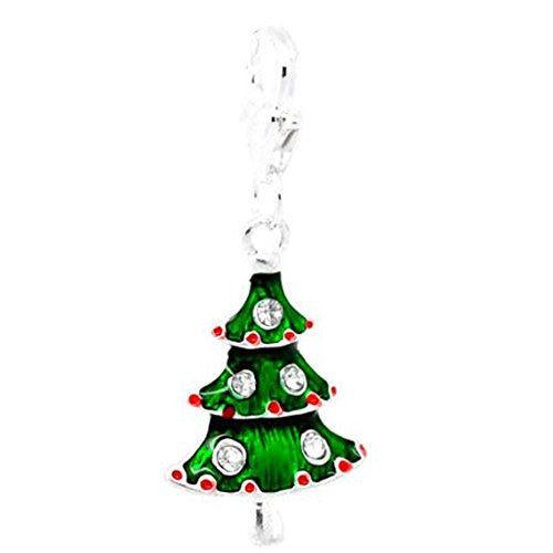Clip on Christmas Tree Charm for European Jewelry w/ Lobster Clasp - Sexy Sparkles Fashion Jewelry