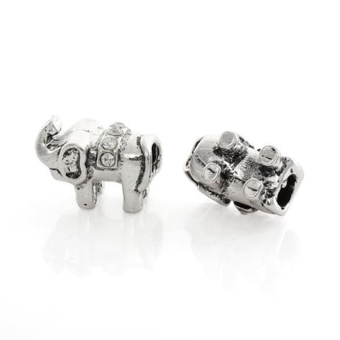 Elephant with  Crystals Charm European Bead Compatible for Most European Snake Chain Bracelet - Sexy Sparkles Fashion Jewelry - 3