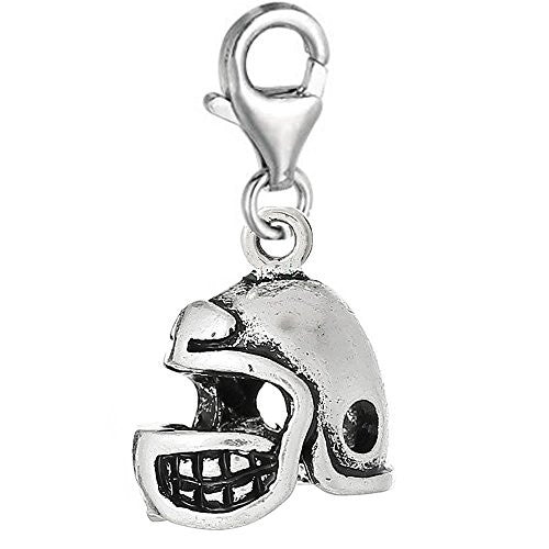 Sports Helmet Clip On Pendant for European Charm Jewelry w/ Lobster Clasp - Sexy Sparkles Fashion Jewelry
