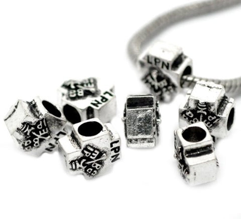 Nurse LPN Bead Charm Spacer for Snake Chain Charm Bracelet - Sexy Sparkles Fashion Jewelry - 2