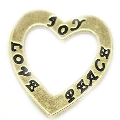 Believe Love Hope Heart Charm Pendant for Necklace - Sexy Sparkles Fashion Jewelry - 1