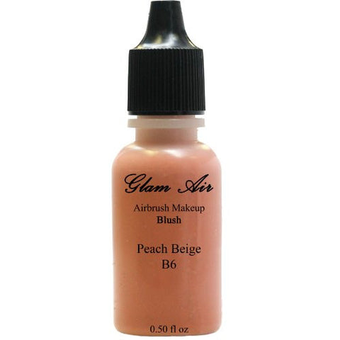 Large Bottle Glam Air Airbrush B6 Peach Beige Blush Water-based Makeup - Sexy Sparkles Fashion Jewelry - 1