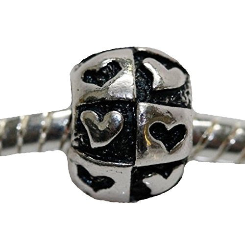 Charm With Hearts Carved out on Charm European Bead Compatible for Most European Snake Chain Bracelet - Sexy Sparkles Fashion Jewelry - 1