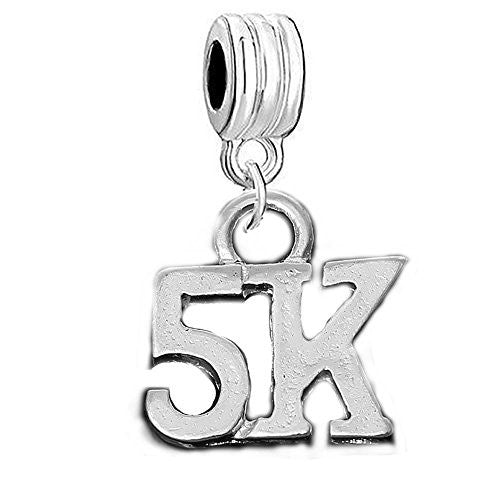 5K Marathon Runner Charm Spacer European Bead Compatible for Most European Snake Chain Bracelet - Sexy Sparkles Fashion Jewelry