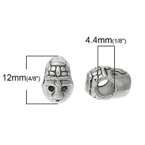 Human Head Face Spacer Charm European Bead Compatible for Most European Snake Chain Bracelet - Sexy Sparkles Fashion Jewelry - 3