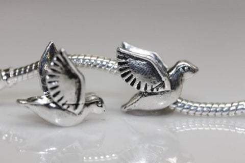 Pigeon Flying Bead European Bead Compatible for Most European Snake Chain Charm Bracelet - Sexy Sparkles Fashion Jewelry - 1