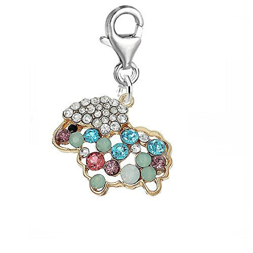 Multi  Sheep Clip on Pendant for European Charm Jewelry w/ Lobster Clasp - Sexy Sparkles Fashion Jewelry