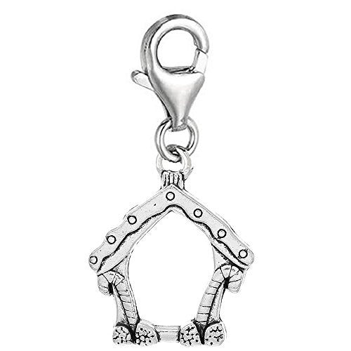 Clip on House Home Frame Charm Dangle Pendant for European Clip on Charm Jewelry w/ Lobster Clasp - Sexy Sparkles Fashion Jewelry