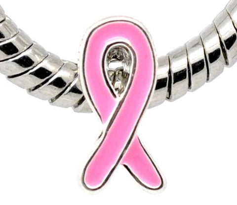 Pink Ribbon Awarness European Bead Compatible for Most European Snake Chain Bracelet - Sexy Sparkles Fashion Jewelry - 4
